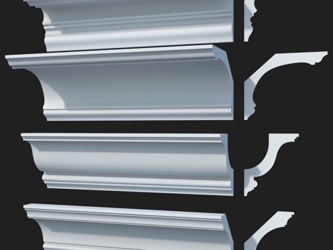  光滑窗檐线套装 #52 LepGrand3d模型 