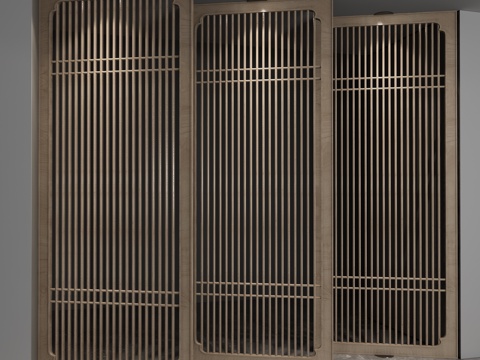  现代屏风隔断3d模型 