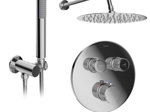  OM淋浴套装Link内置式，带恒温混合器3d模型 