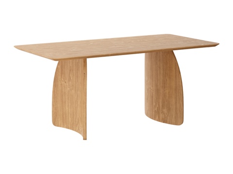  早午餐餐桌，180x90厘米，橡木胡桃木3d模型 