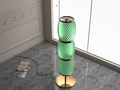  现代落地灯3d模型 