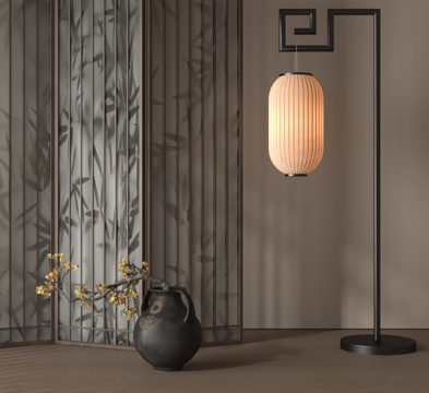  现代落地灯3d模型 