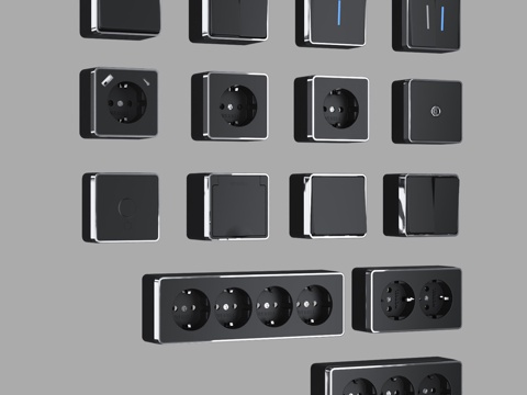  OM明装插座开关 Gallant We3d模型 