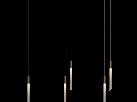  带斜边哑光灯，圆形与方形底座3d模型 