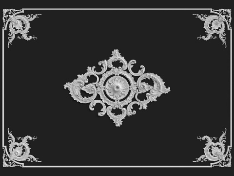  天花板组合 No. 1063d模型 