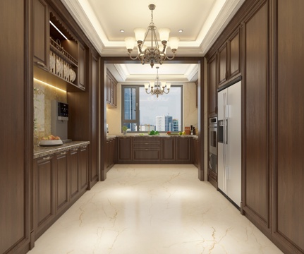  美式厨房 电器高柜  酒柜 餐边柜 厨房电器3d模型 