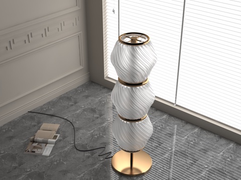  现代落地灯3d模型 