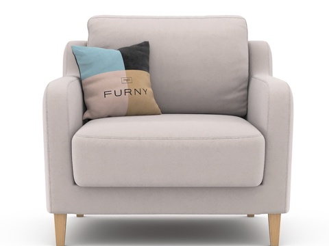  OM The Furny Holte 带扶手床椅3d模型 