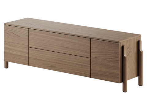  OM Basic 双门双抽柜，宽度3d模型 