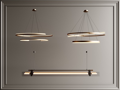  现代吊灯3d模型 