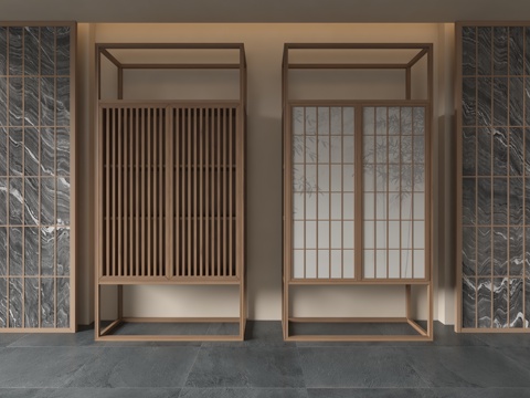  新中式置物柜3d模型 