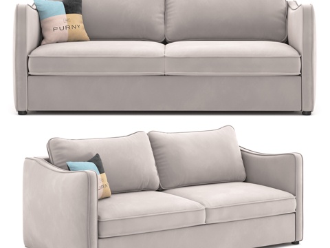  OM The Furny 马尔默沙发床 211x108x943d模型 