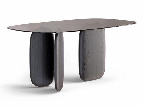  OM Siori 武士道玻璃餐桌 043d模型 