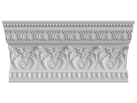  带装饰线的檐口，预制件，编号1793d模型 
