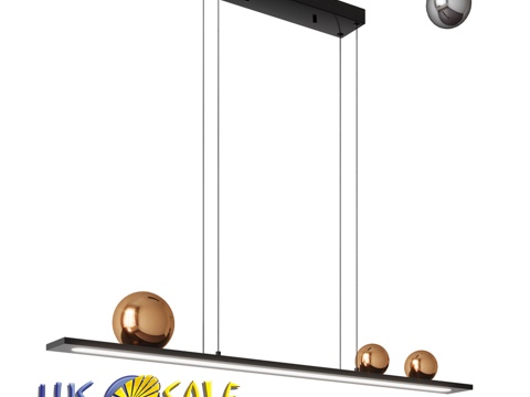  OM线性吊灯Lussole LSP-7454, LSP-743d模型 