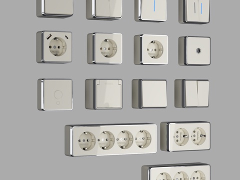  OM 表面安装式插座和开关 Gallant We3d模型 