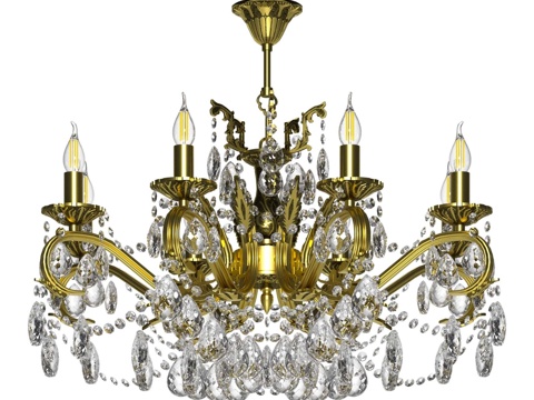  OM 米拉娜8青铜吊灯3d模型 