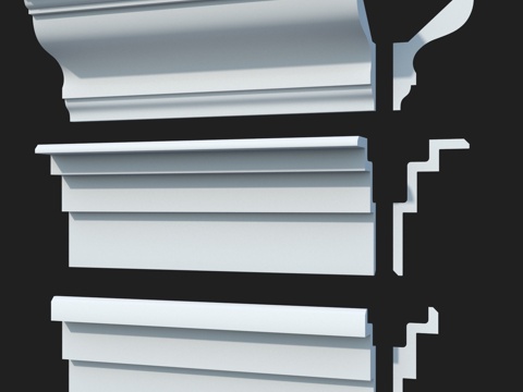  光滑檐口套装 #69 LepGrand3d模型 