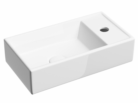  OM壁挂式矩形洗手盆（左侧盆体3d模型 