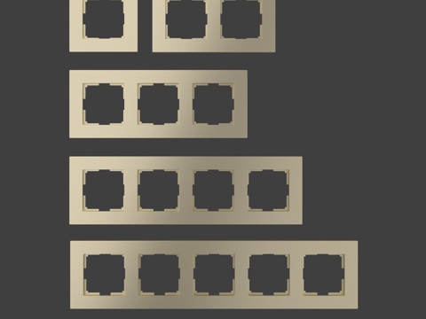 哑光塑料插座开关边框 Werk3d模型