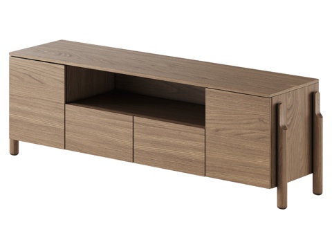  OM Basic带壁龛电视柜170厘米宽（自然款3d模型 