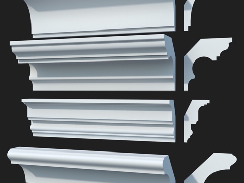  光滑窗檐线套装 #41 LepGrand3d模型 