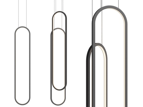  放射状框架吊灯 IT-1621-Radia3d模型 