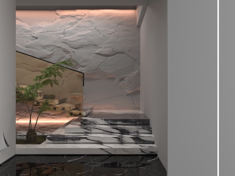  现代楼梯3d模型 