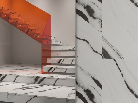  现代楼梯3d模型 