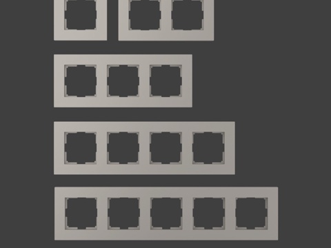  哑光塑料插座开关边框 Werk3d模型 