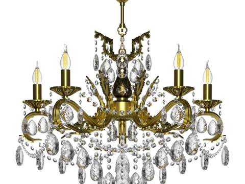  OM青铜枝形吊灯梅拉尼娅53d模型 