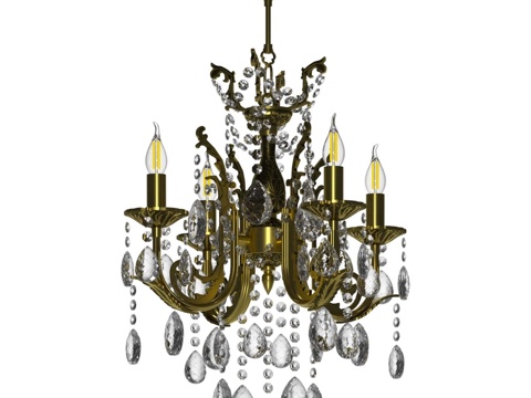  OM青铜枝形吊灯玛蒂尔达43d模型 