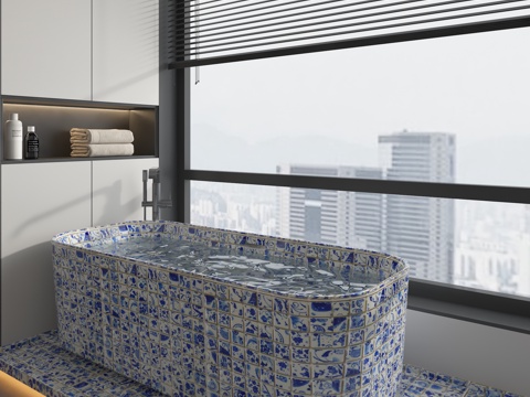  现代浴缸3d模型 