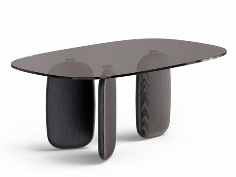  OM Siori Bushido 咖啡桌 玻璃款 013d模型 