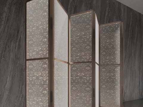  现代屏风3d模型 