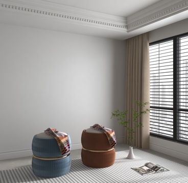  现代凳子3d模型 