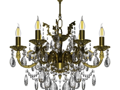 OM青铜枝形吊灯Artemis 6-13d模型