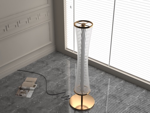  现代落地灯3d模型 