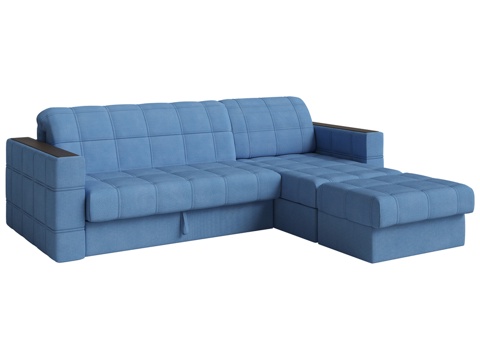  Ergonomic Dream转角沙发床带脚凳3d模型 