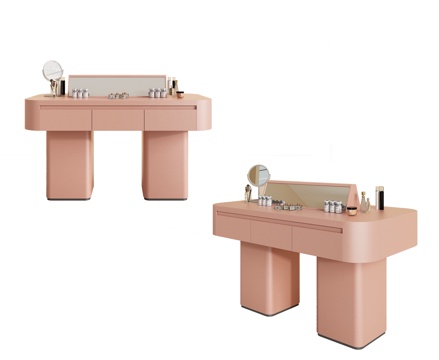  现代化妆品展柜 展台 化妆品 化妆台 梳妆台3d模型 