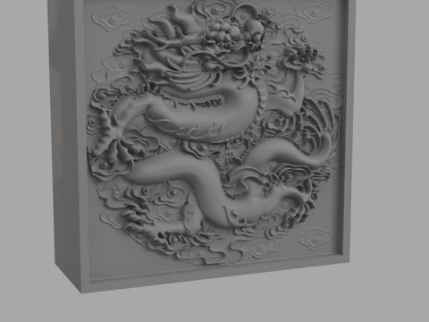  现代浮雕墙3d模型 