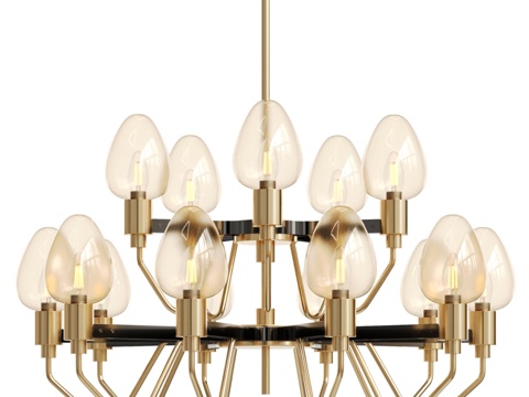  SkyLiving Lustra Lighting 吊灯 B3d模型 