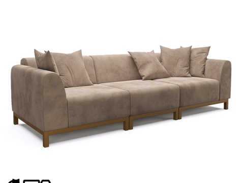  英格丽德沙发（模块1+模块7+模块2）。系列型号3d模型 