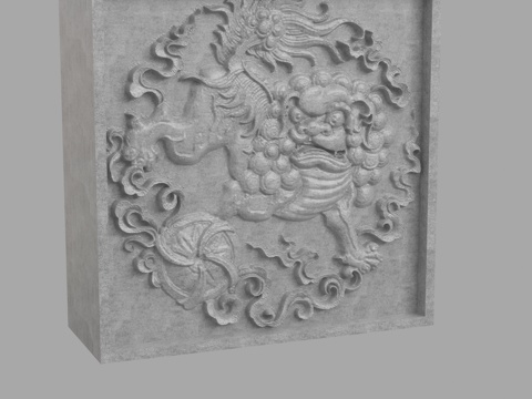  现代浮雕墙3d模型 