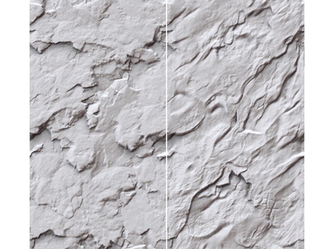  OM石膏3D面板 蒸汽岩3d模型 