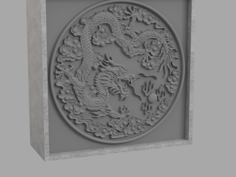  现代浮雕墙3d模型 