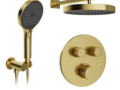  OM淋浴套装SANCOS Space内置式带恒温器3d模型 