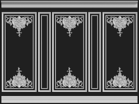  墙面组合 No. 2073d模型 