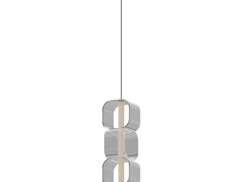  Lania黑色吊灯08493-1A,19(16)3d模型 