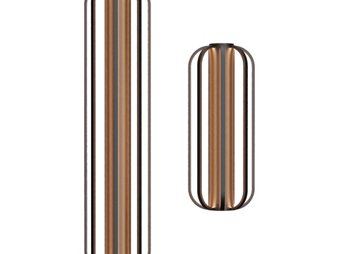  笼管OM LED壁灯3d模型 